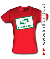 Zimmer frei - www.kultshirts.at Frech & frivol: T-Shirts von kultshirts.at