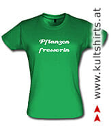 Pflanzenfresserin Girlie Shirt © kultshirts.at