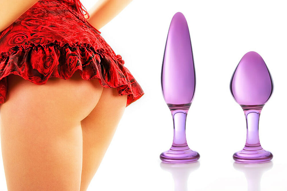 analsex mit dildo First Time Crystal Booty Anal Plug Set in Pink – PinkCherry main image 1